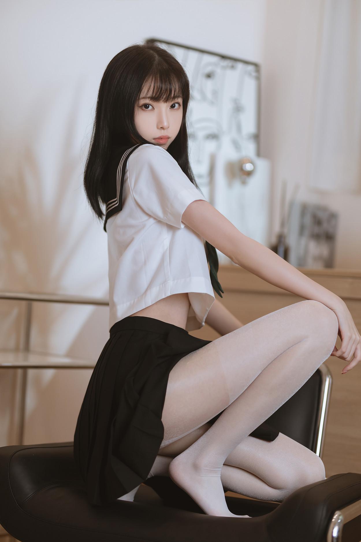 Cosplay 许岚LAN 白丝水手服(17)