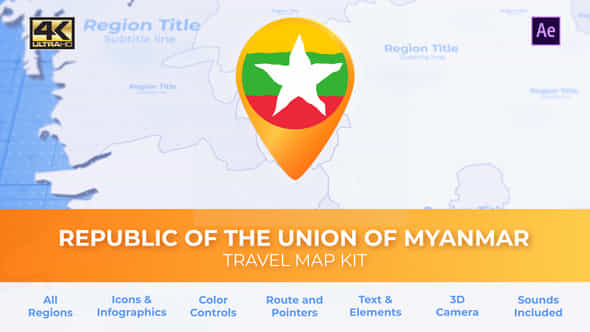 Myanmar Map - - VideoHive 34496583