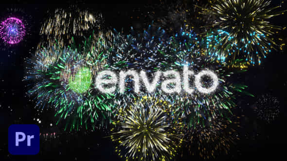 Fireworkscelebrating Holiday New Year Logo - VideoHive 48437935