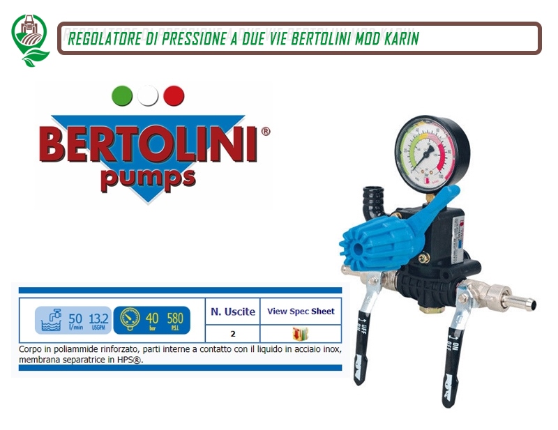 REGOLATORE PRESSIONE STING 3 VIE IDROMECCANICA BERTOLINI