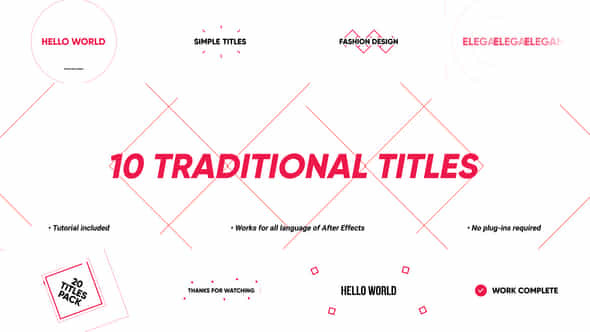 10 Traditional Titles Premiere Pro - VideoHive 50270468