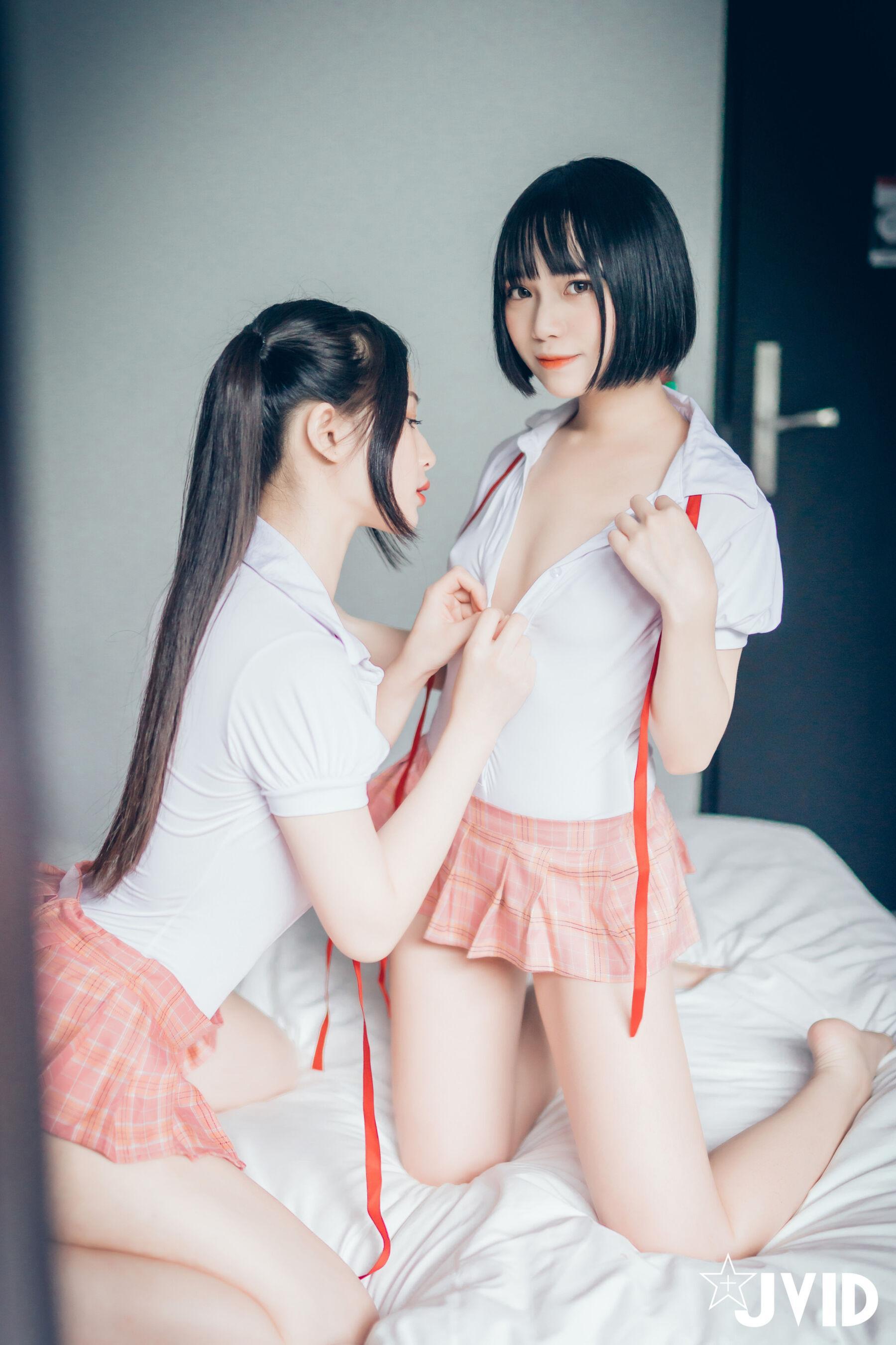 JVID 婕咪&斋斋《湿润百合谁先高潮谁就输了》(10)