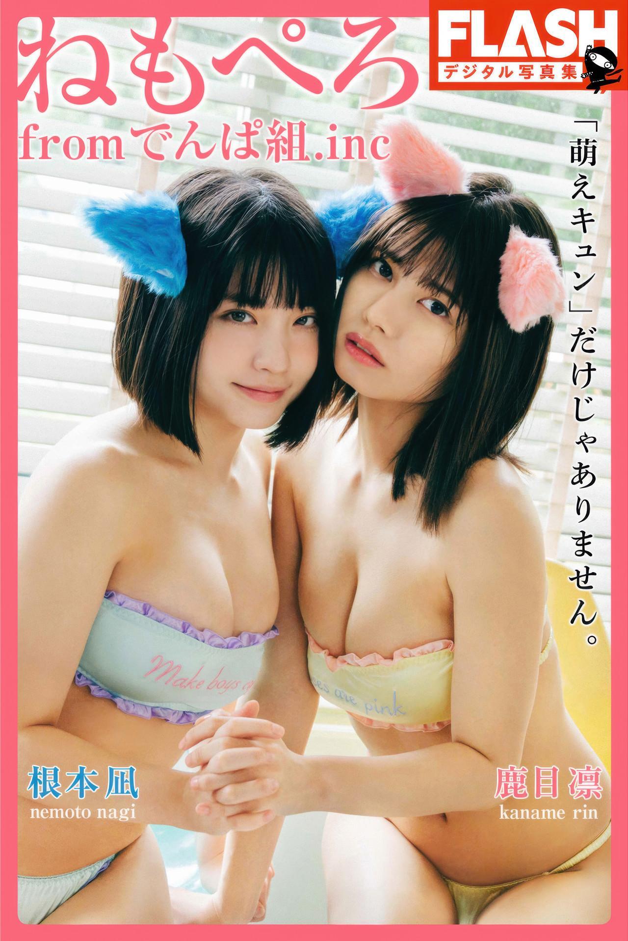 Nemoto Nagi 根本凪, Rin Kaname 鹿目凛, from でんぱ組.inc 写真集 ねもぺろ 「萌えキュン」 だけじゃありません。 Set.01(1)