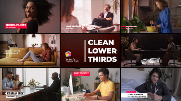 Clean Lower Thirds - VideoHive 44966155