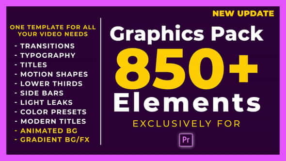 Graphics Pack: Transitions Typography Titles - VideoHive 21935448