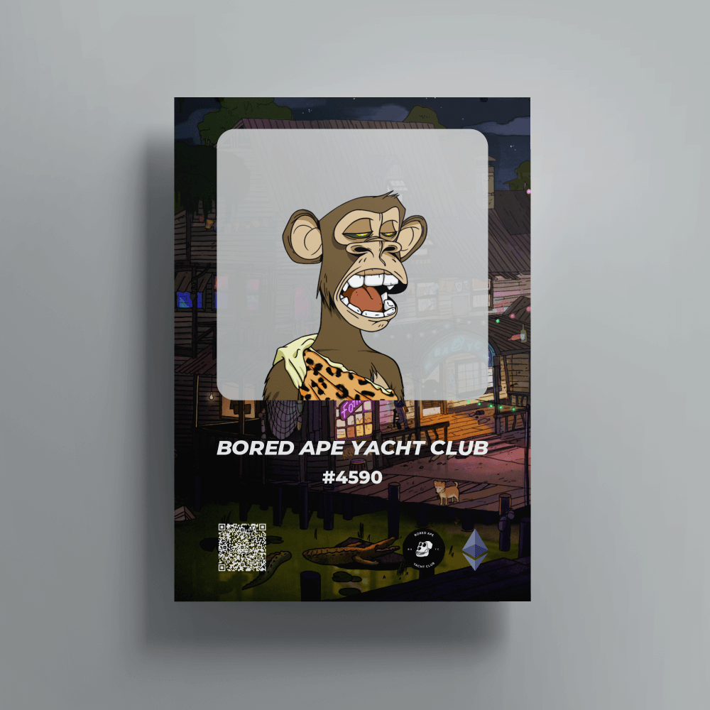 Bored Ape Yacht Club #4590 NFT Poster | NFT Posters