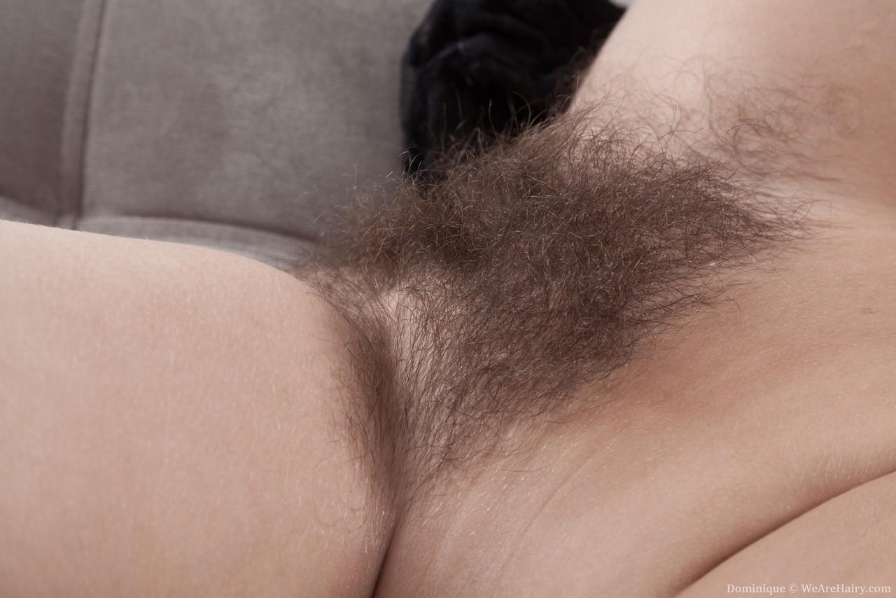 Sexy Dominique unveils the hairy pussy she's been hiding under her panties(11)