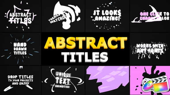 Abstract Cartoon Titles | FCPX - VideoHive 24366609