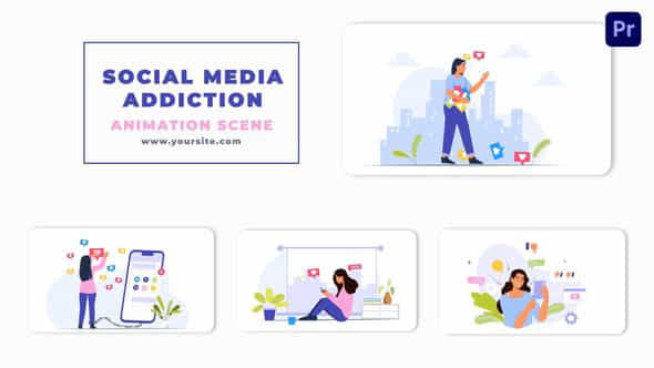 Social Media Addicted - VideoHive 47350678
