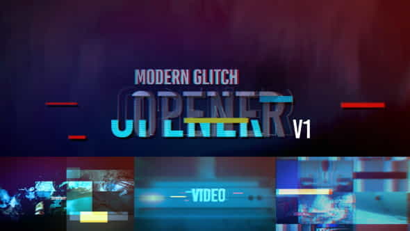Glitch Opener V1 - VideoHive 19656451