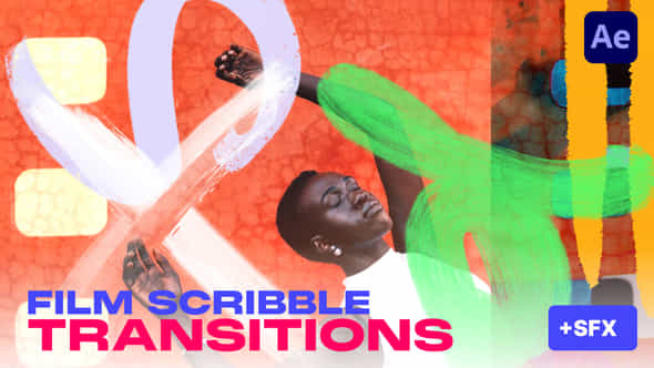 Film Scribble Transitions - VideoHive 48559951