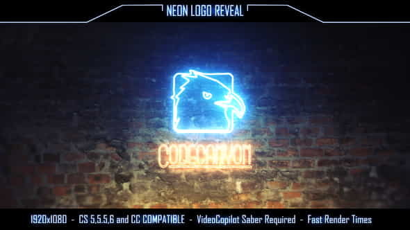 Neon Logo Reveal - VideoHive 16184476