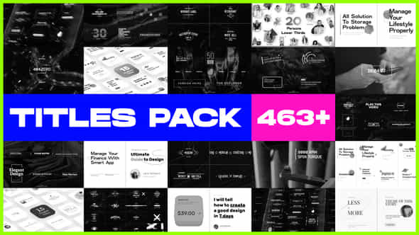 Ultimate Title Pack Bundle 20 In 1 - VideoHive 45731133