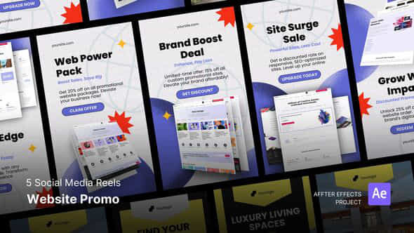 Social Media Reels Website Promo After Effects Template - VideoHive 49940612