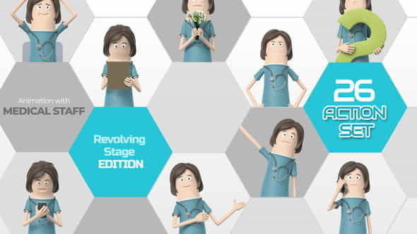 26 Action Set Medical Staff - VideoHive 33966255