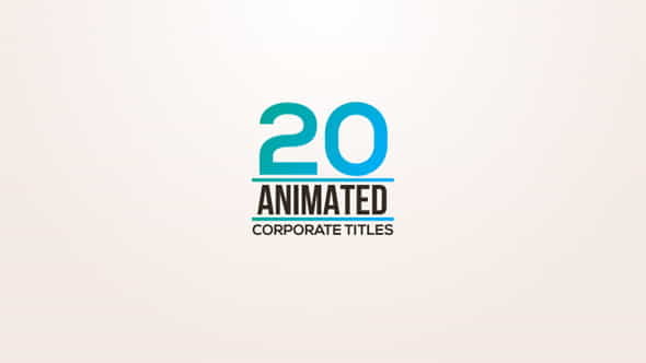 20 Animated Titles - VideoHive 18722056