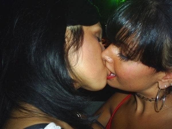Sensual lesbian kiss-4788