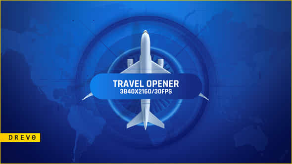 Travel Opener Airplane - VideoHive 43193288