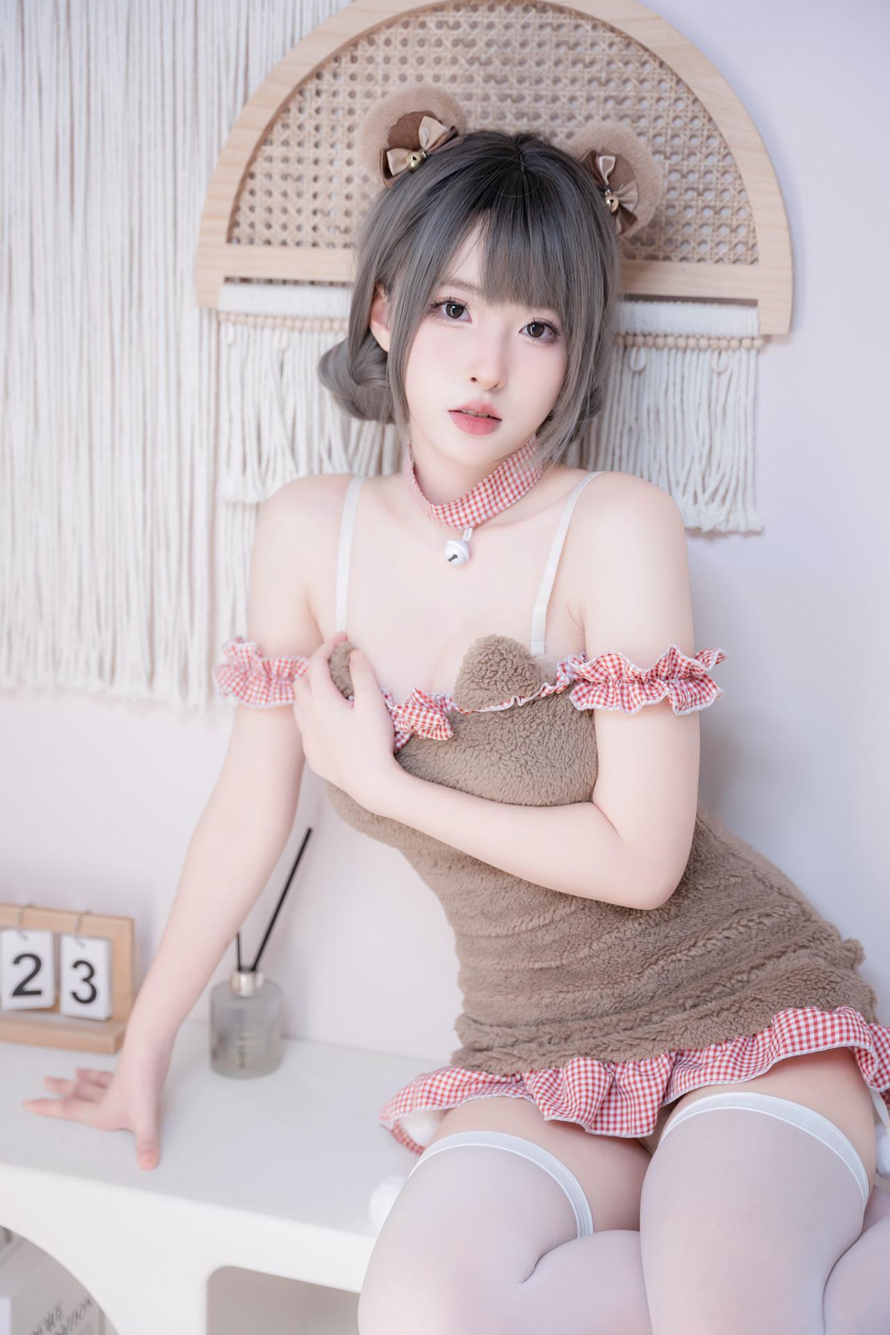 Cosplay 清水由乃 – 可爱熊(9)