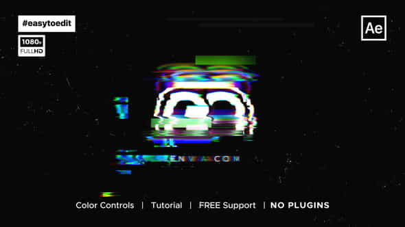 Glitch Logo Animation - VideoHive 38078077