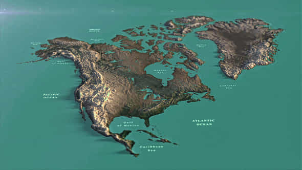 North America Map - VideoHive 33032379