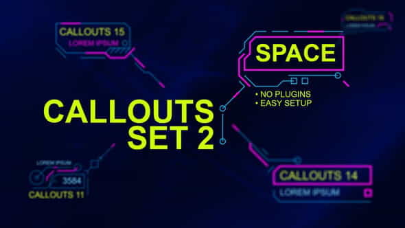 Callouts set 2 space - VideoHive 24318176