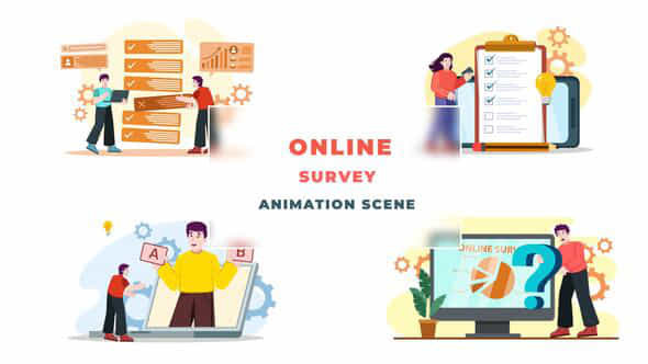 Online Survey Character - VideoHive 39651633