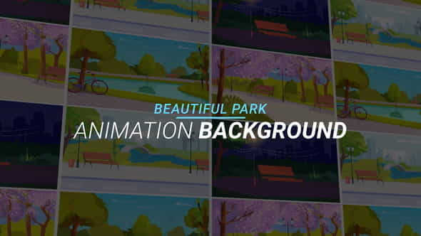 Beautiful park - Animation background - VideoHive 34060861