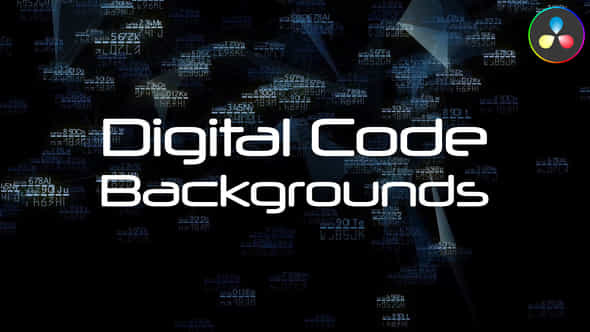 Digital Code Backgrounds For Davinci Resolve - VideoHive 52514138