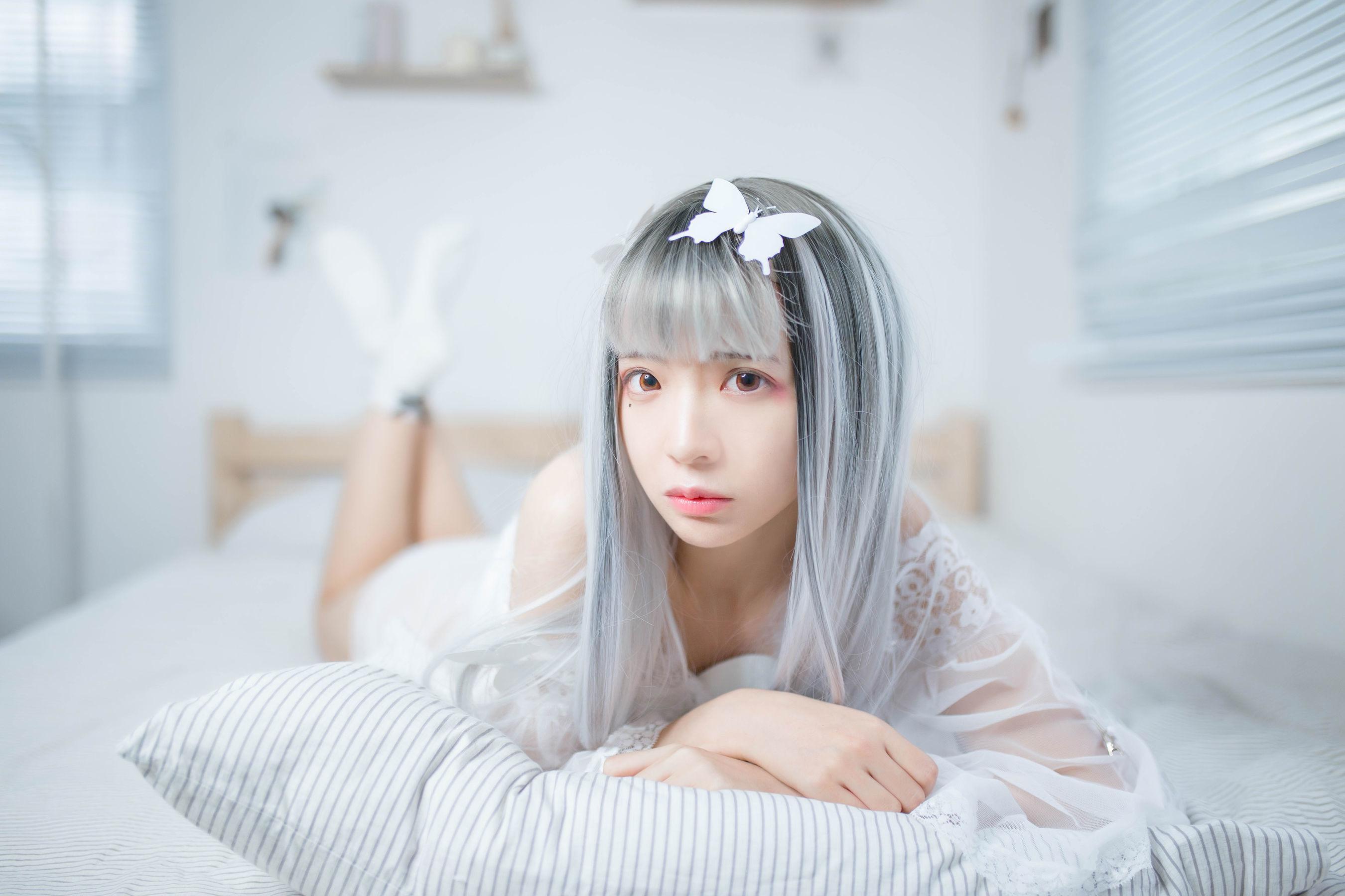 [网红COSER] 疯猫ss – 透明白纱 写真集(14)