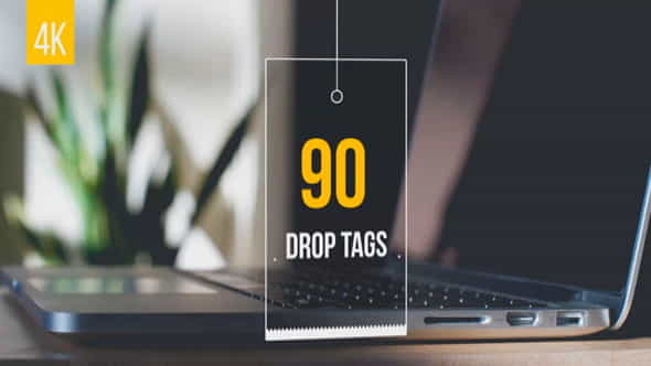 90 Drop Tags - VideoHive 19980498