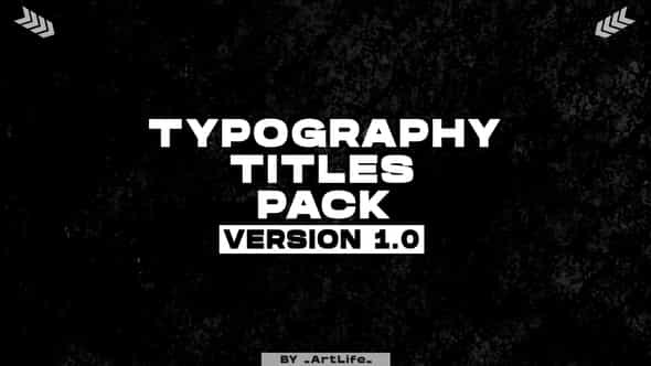 Typography Titles After Effects - VideoHive 49002266
