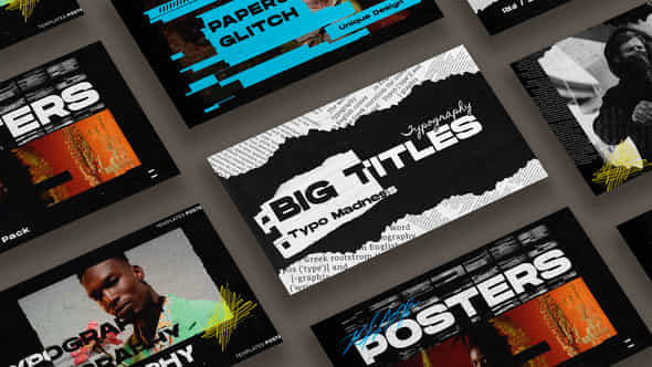 Paper Typography Posters - VideoHive 50626592