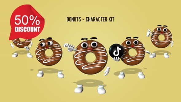 Donuts - Character Kit - VideoHive 27129165