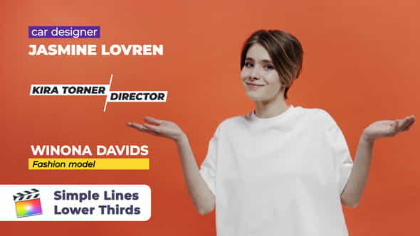 Simple Lines Lower Thirds Fcpx - VideoHive 52745061
