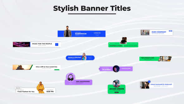 Stylish Banner Titles - VideoHive 58854509