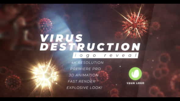 Virus Destruction Logo Reveal - VideoHive 26328449