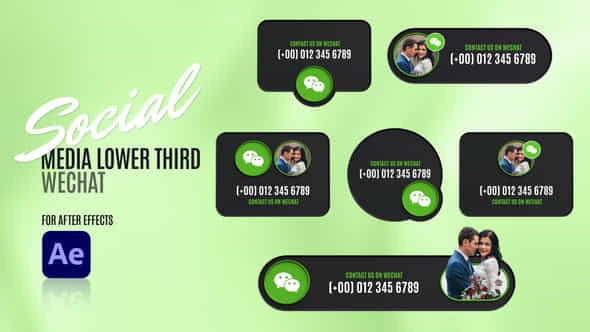 Social Media Lower Thirds Wechat - VideoHive 48804105