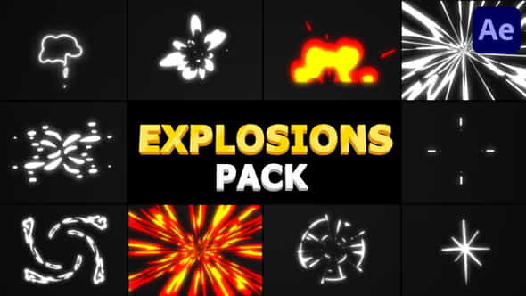 Cartoon Explosions Pack | After - VideoHive 31259681