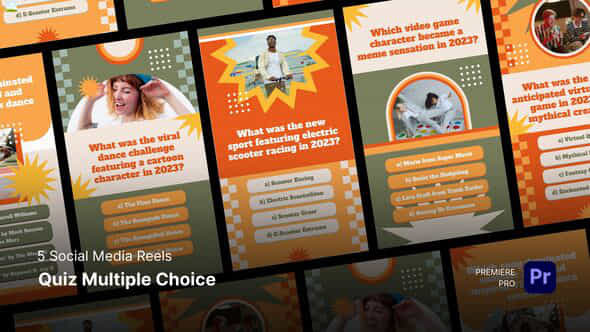 Social Media Reels Quiz Multiple Choice Premiere Pro Templates - VideoHive 55421127