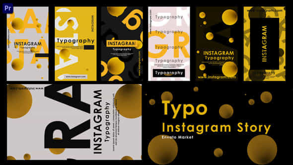 Typographic Instagram Stories - VideoHive 52251988