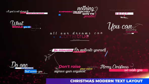 Particles Christmas Text Layout - VideoHive 35044433