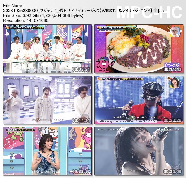 [TV-Variety] 週刊ナイナイミュージック – 2023.10.25