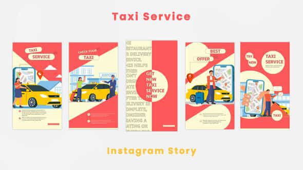 Taxi Service Instagram - VideoHive 44420238