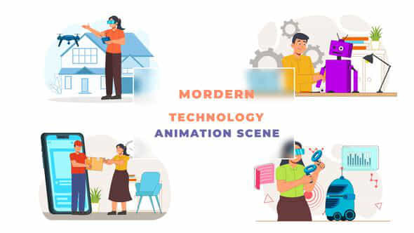 Modern Technology Animation - VideoHive 43042613