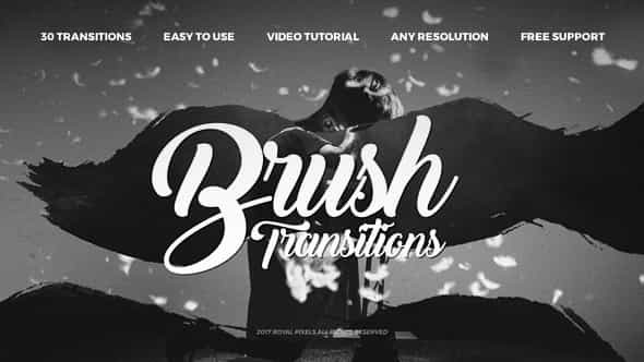 Paint Brush Transitions - VideoHive 21254214