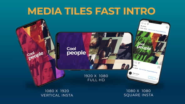 Media Tiles Fast Intro - VideoHive 32779130