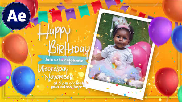 Happy Birthday Intro - VideoHive 43784705