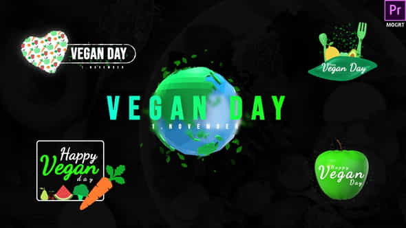 World Vegan Day Titles - VideoHive 33909992