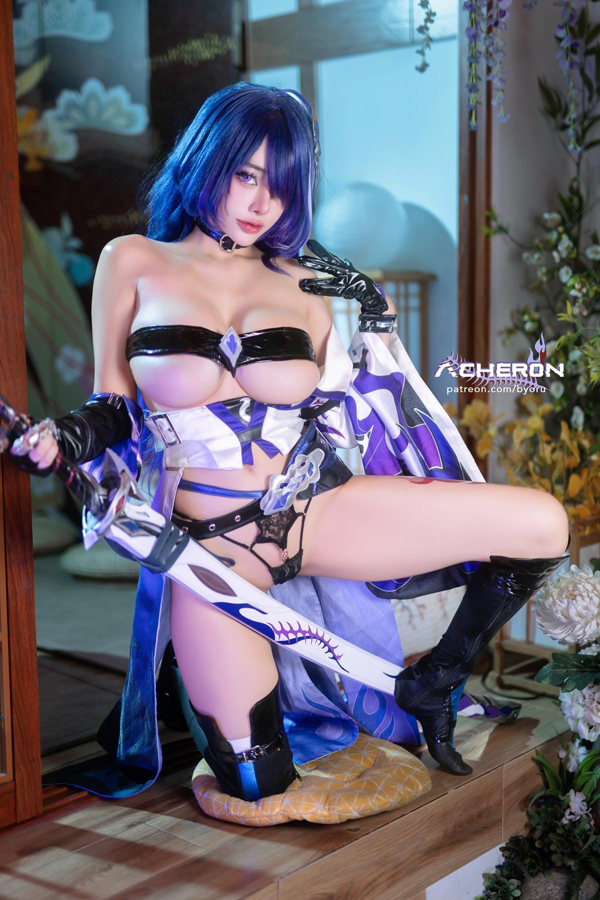 Cosplay 日本性感萝莉Byoru Acheron 黄泉（星铁）(19)